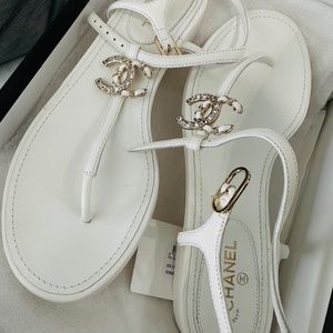 Authentic Chanel Thong Sandals